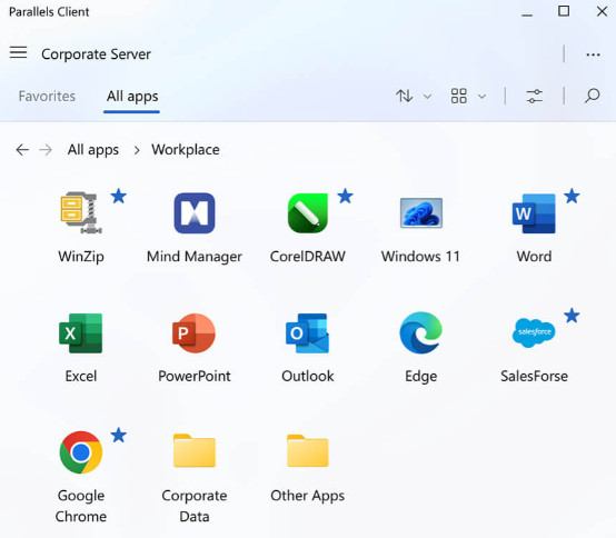 Parallels RAS Portal Interface
